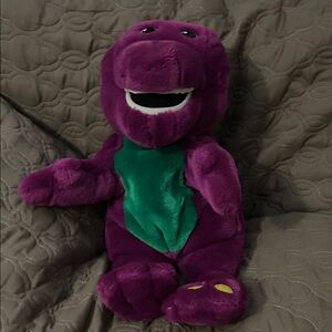Barney Plush Dinosaur Toy - Purple/Green Stuffed Reptile